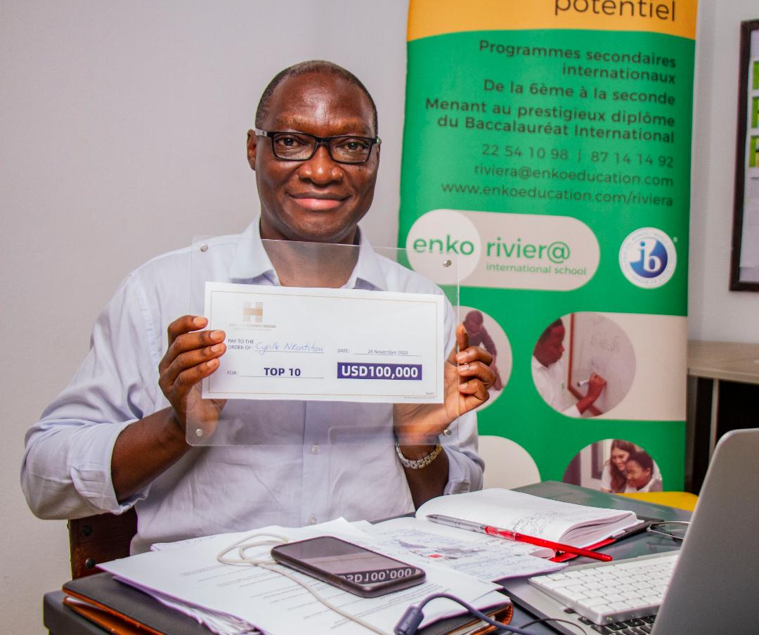 Cyrille Nkontchou, Founder and President of Enko Education won the sum of USD 100,000.